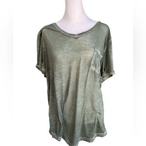 Style & CO sheer-ish green tee PXL
